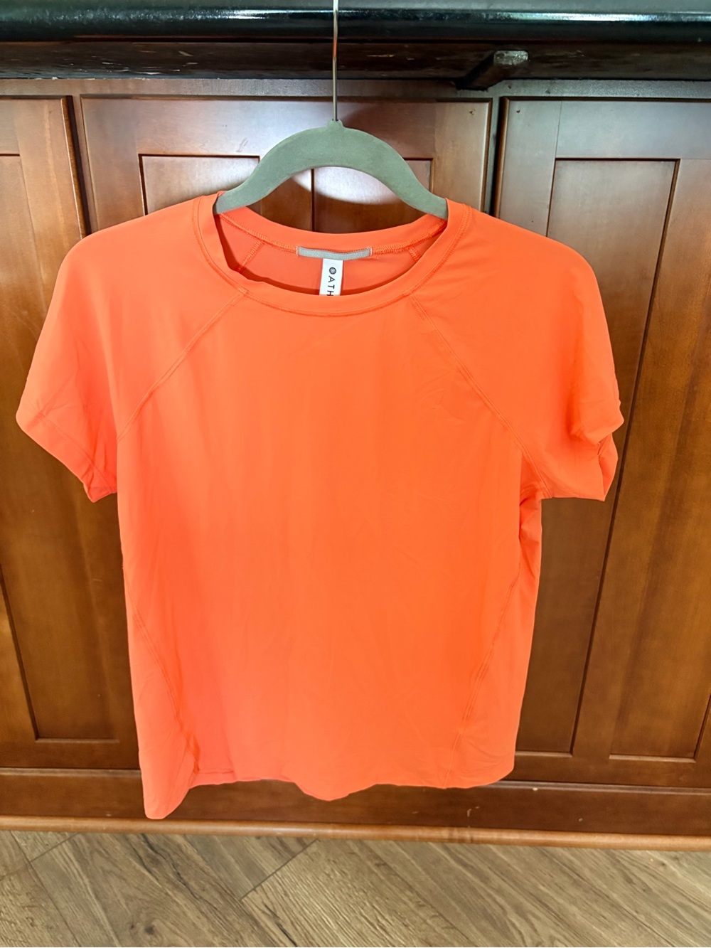 Athleta Bright Orange Short Sleeve Performance Tee